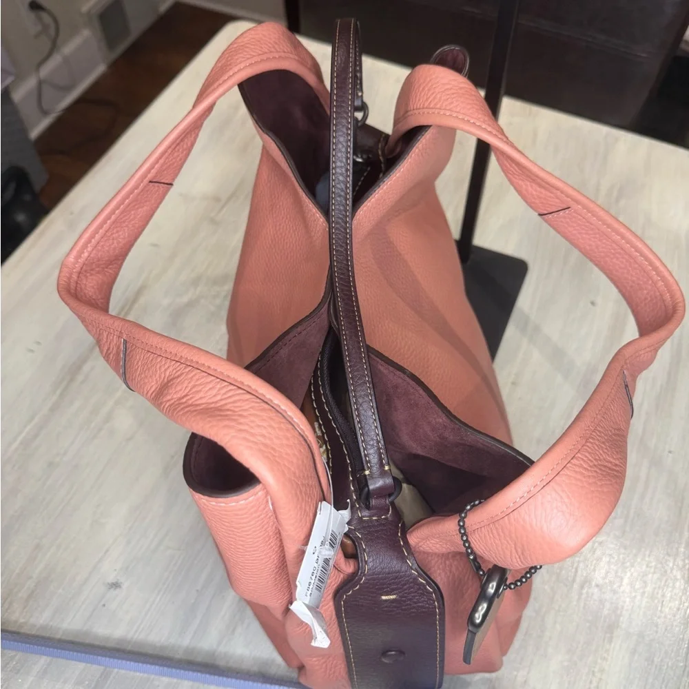 Coach 1941 Bandit Tea Rose Leather XL Hobo Bag-E1780-86760